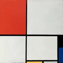 Composizione in rosso, giallo e blu